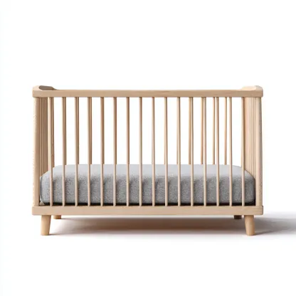 Lettino Per Bambini Legno Massello 120X60 Cm Legno Chiaro Design Moderno Uso In Cameretta-Oakuploft