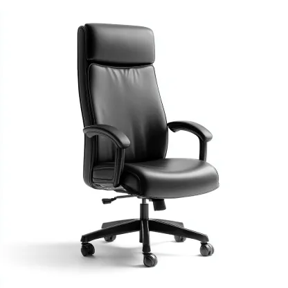 Sedia Da Ufficio Ergonomica In Ecopelle 70x68x122 Cm - Nero - Adatta Per Ambiente Lavorativo - Design Moderno-Oakuploft