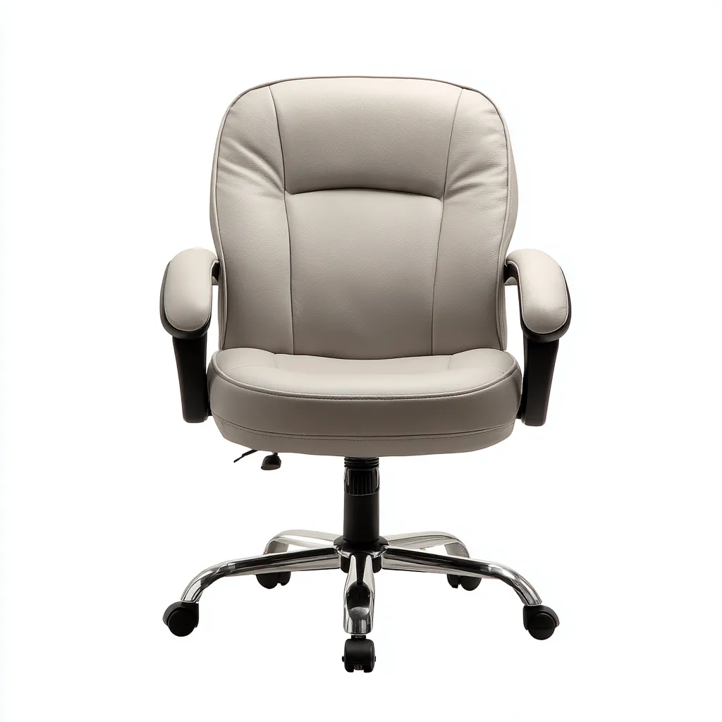 Sedia Da Ufficio Ergonomica In Ecopelle 62x60x110 Cm - Grigio - Adatta Per Ambiente Lavorativo - Design Moderno-Oakuploft