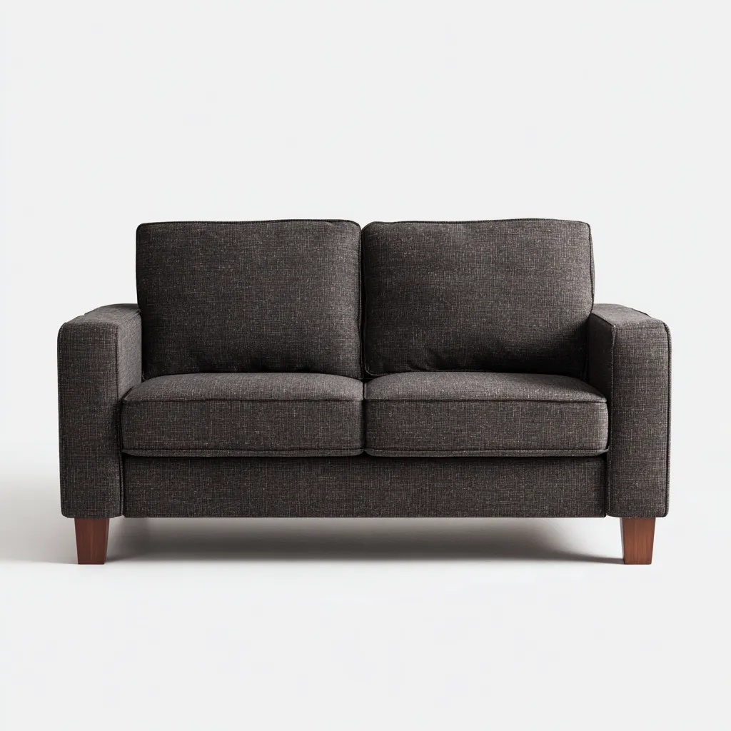 Divano A Due Posti Tessuto 162x84x87 Cm - Grigio Scuro - Stile Moderno - Adatto Al Soggiorno-Oakuploft