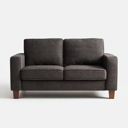 Divano A Due Posti Tessuto 162x84x87 Cm - Grigio Scuro - Stile Moderno - Adatto Al Soggiorno-Oakuploft