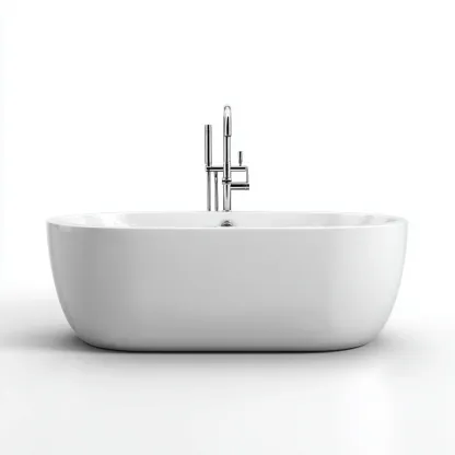 Vasca Da Bagno Freestanding Acrilico 170x80x60 Cm - Bianco - Design Moderno-Oakuploft