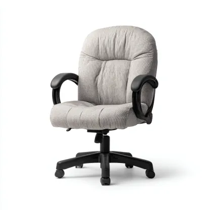 Sedia Da Ufficio Imbottita Tessuto 67X66X101 Cm - Grigio - Design Moderno Per Postazione Di Lavoro-Oakuploft