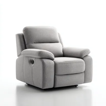 Poltrona Reclinabile Tessuto 92x102x101 Cm - Grigio - Stile Moderno - Adatta Al Soggiorno-Oakuploft
