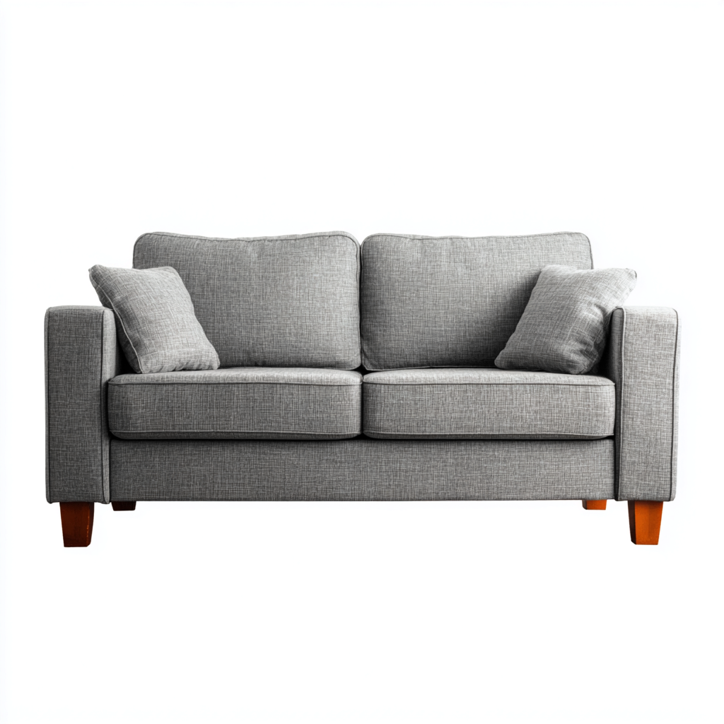 Divano A Due Posti-Tessuto-170X90X85 Cm-Grigio Chiaro-Design Moderno-Oakuploft