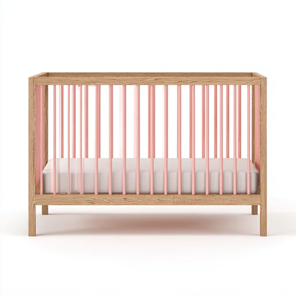 Lettino Per Bambini Legno Con Sponde Di Sicurezza 130x70x90 Cm - Legno Naturale-Rosa - Design Nordico-Oakuploft