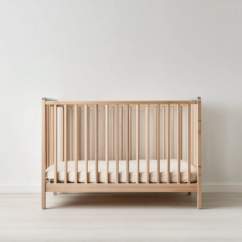 Lettino Per Bambini In Legno Naturale 124x65x85 Cm - Legno Chiaro - Design Nordico Per Cameretta-Oakuploft