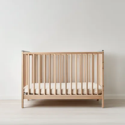 Lettino Per Bambini In Legno Naturale 124x65x85 Cm - Legno Chiaro - Design Nordico Per Cameretta-Oakuploft