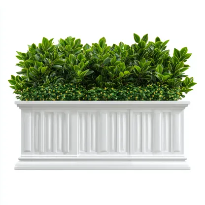 Vasi E Supporti Per Piante Fioriera In Resina Stile Colonnato 80X30X50 Cm - Bianco - Design Classico-Oakuploft