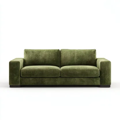 Divano A Due Posti Tessuto 190x95x82 Cm - Verde Scuro - Stile Moderno - Adatto Al Soggiorno-Oakuploft