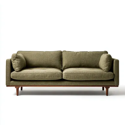 Divano A Due Posti Tessuto 185x86x82 Cm - Verde Oliva - Stile Moderno - Adatto Al Soggiorno-Oakuploft