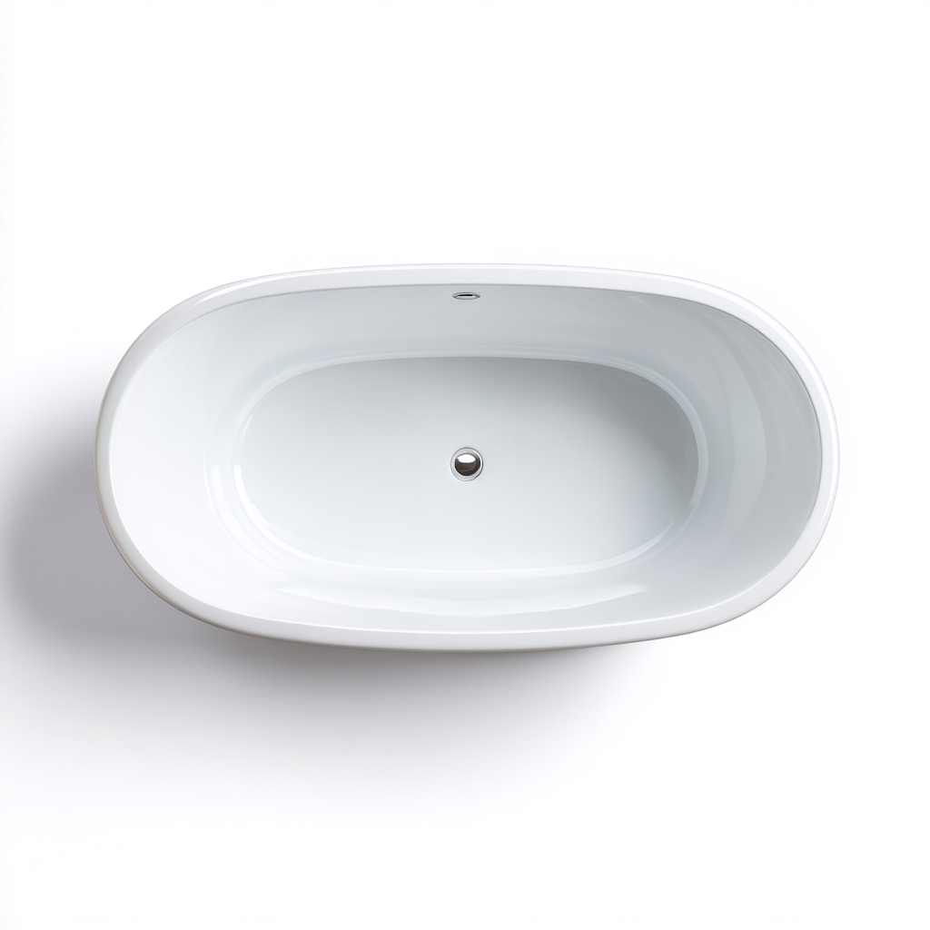 Vasca Da Bagno Freestanding Acrilico 165x78x60 Cm - Bianco - Design Moderno-Oakuploft