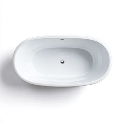 Vasca Da Bagno Freestanding Acrilico 165x78x60 Cm - Bianco - Design Moderno-Oakuploft