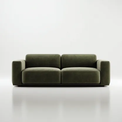 Divano A Due Posti-Tessuto-185X95X80 Cm-Verde Scuro-Design Moderno-Oakuploft
