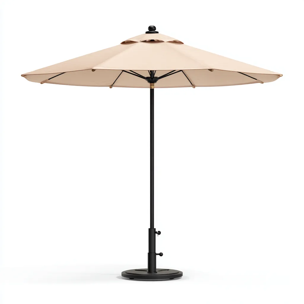 Ombrellone Da Giardino In Poliestere E Metallo 280X280 Cm - Beige - Adatto Per Esterno - Design Ventilato-Oakuploft