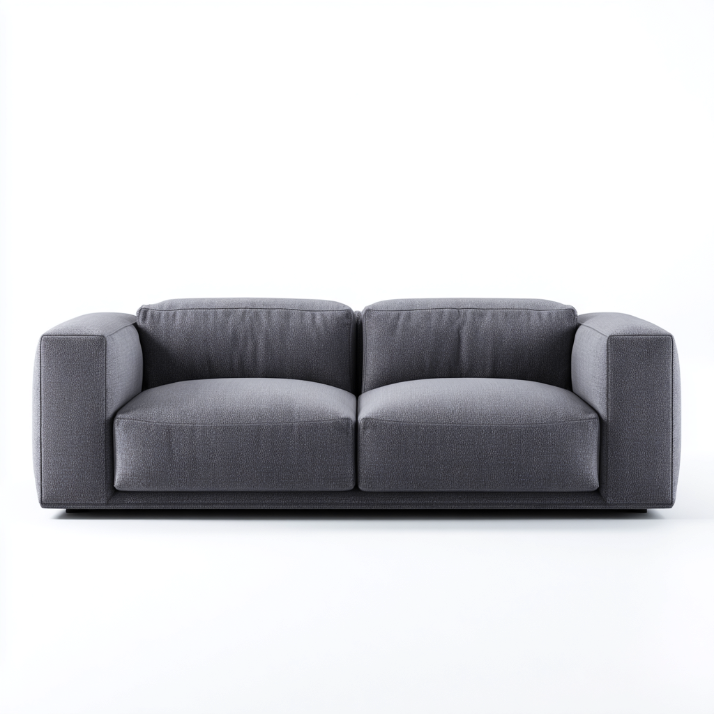 Divano A Due Posti-Tessuto-180X95X78 Cm-Grigio Scuro-Design Moderno-Oakuploft