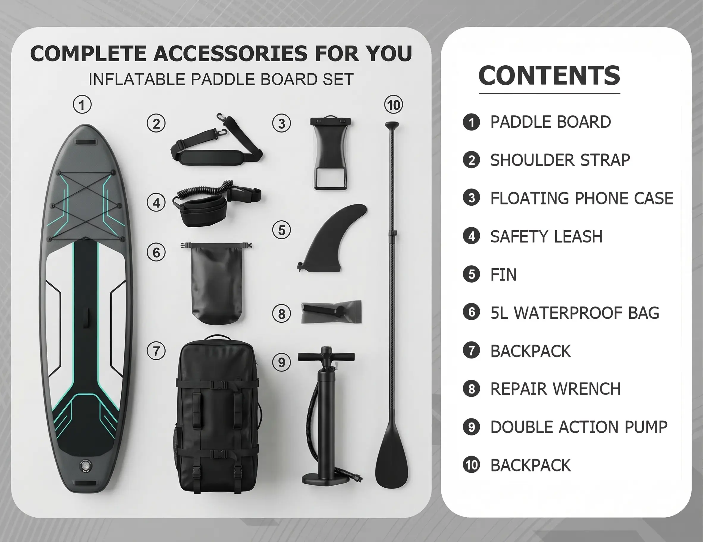 {"default":"Wholesale paddle for sup board and complete accessory kit"}
