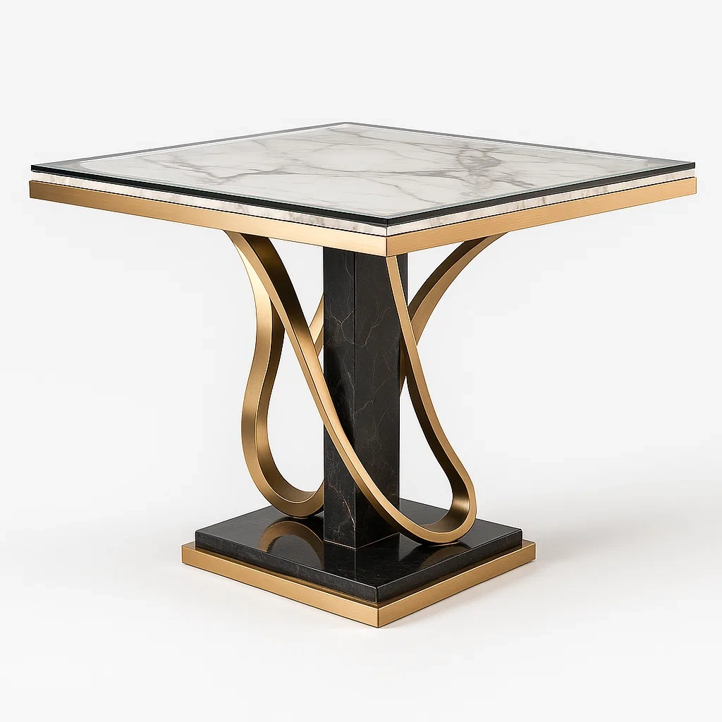 Tables à manger en marbre et métal-LUXEGLOWZZ