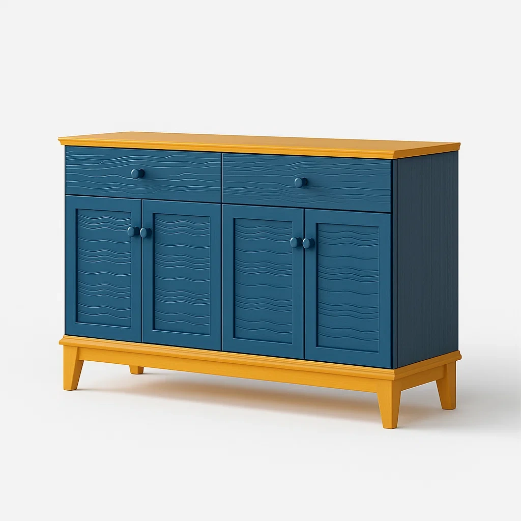 Buffets en bois avec deux tiroirs et quatre portes-LUXEGLOWZZ