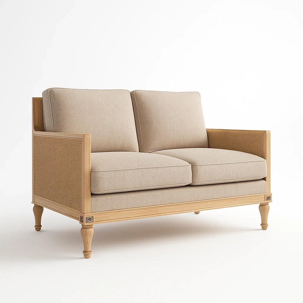 Canapés en bois et tissu-LUXEGLOWZZ