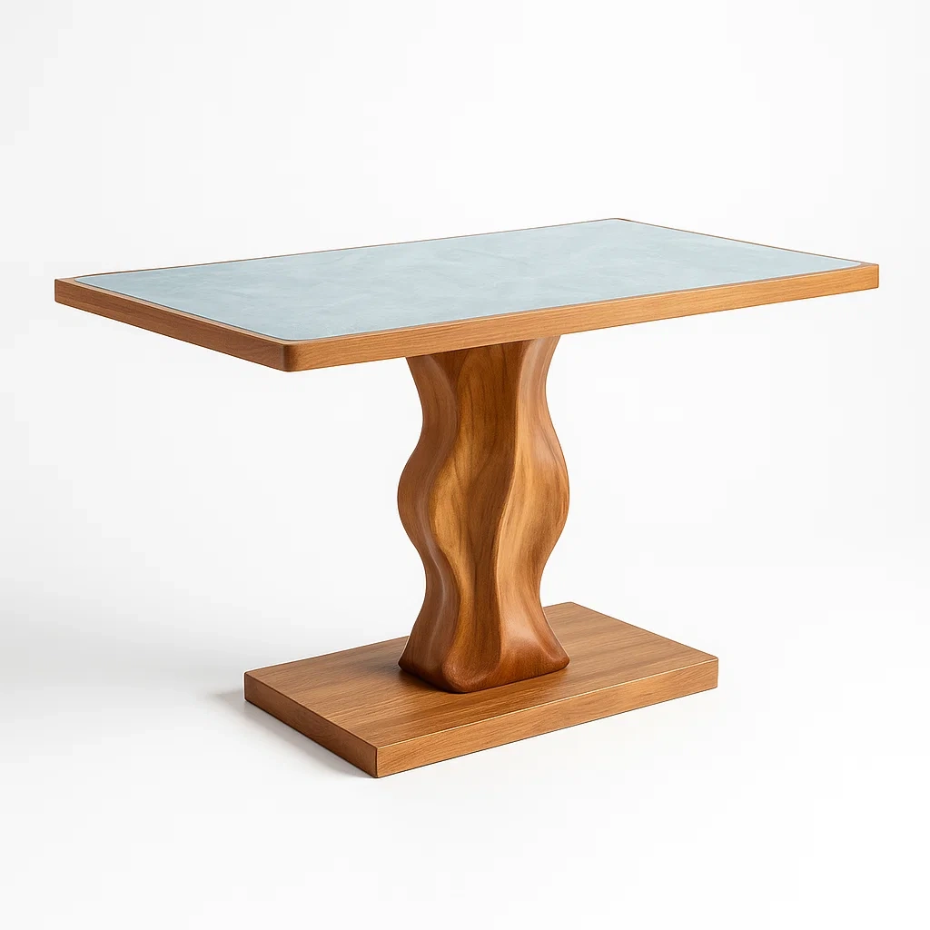 Tables à manger en bois et verre-LUXEGLOWZZ