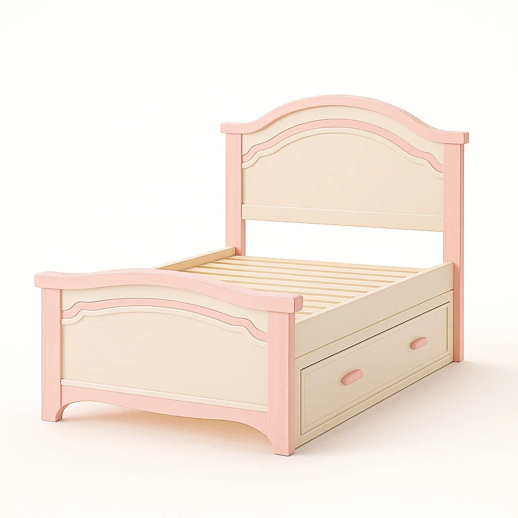 Lits coffre en bois avec tiroir-LUXEGLOWZZ