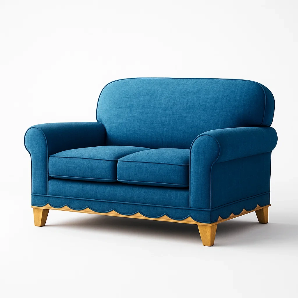 Canapés en tissu avec pieds en bois-LUXEGLOWZZ