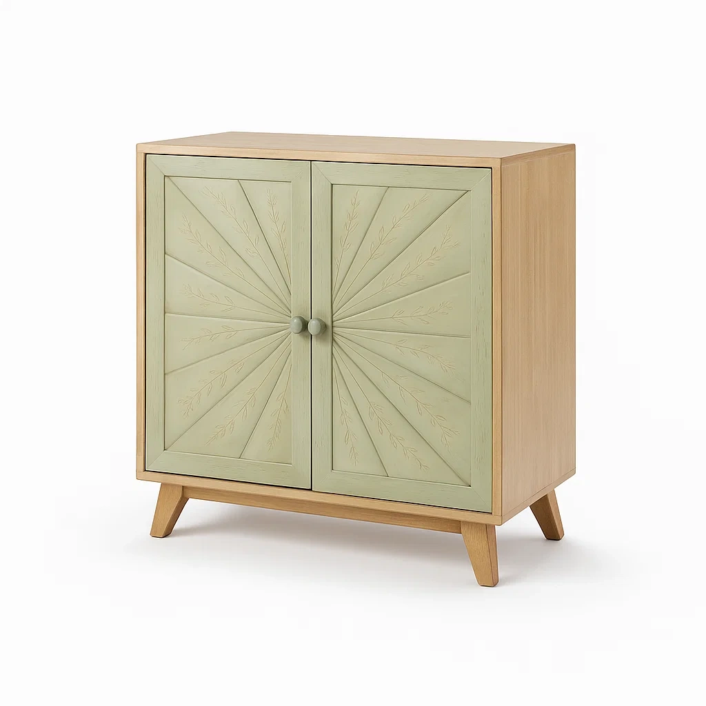 Armoires de rangement en bois avec portes gravées en MDF-LUXEGLOWZZ