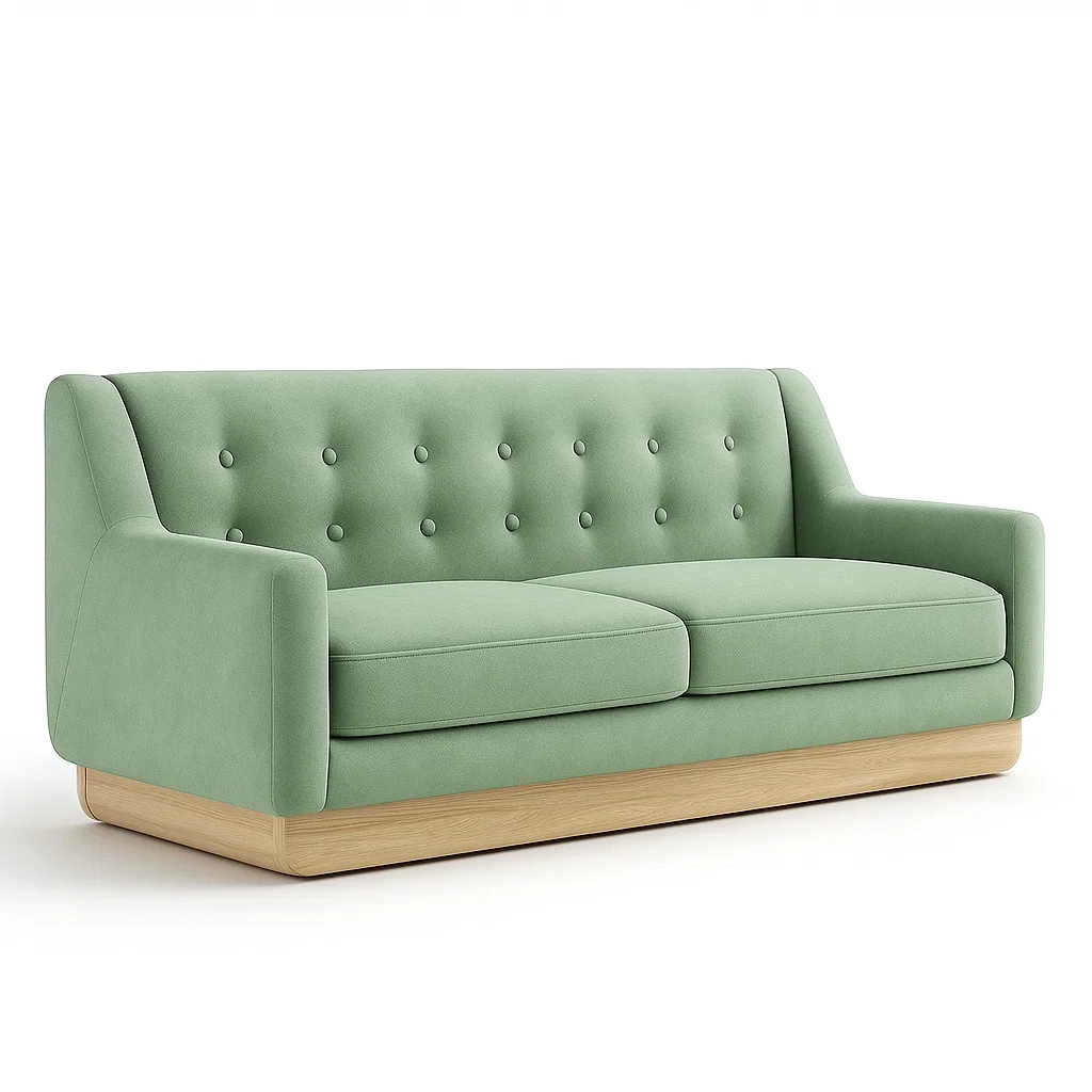 Canapés en tissu polyester et bois-LUXEGLOWZZ