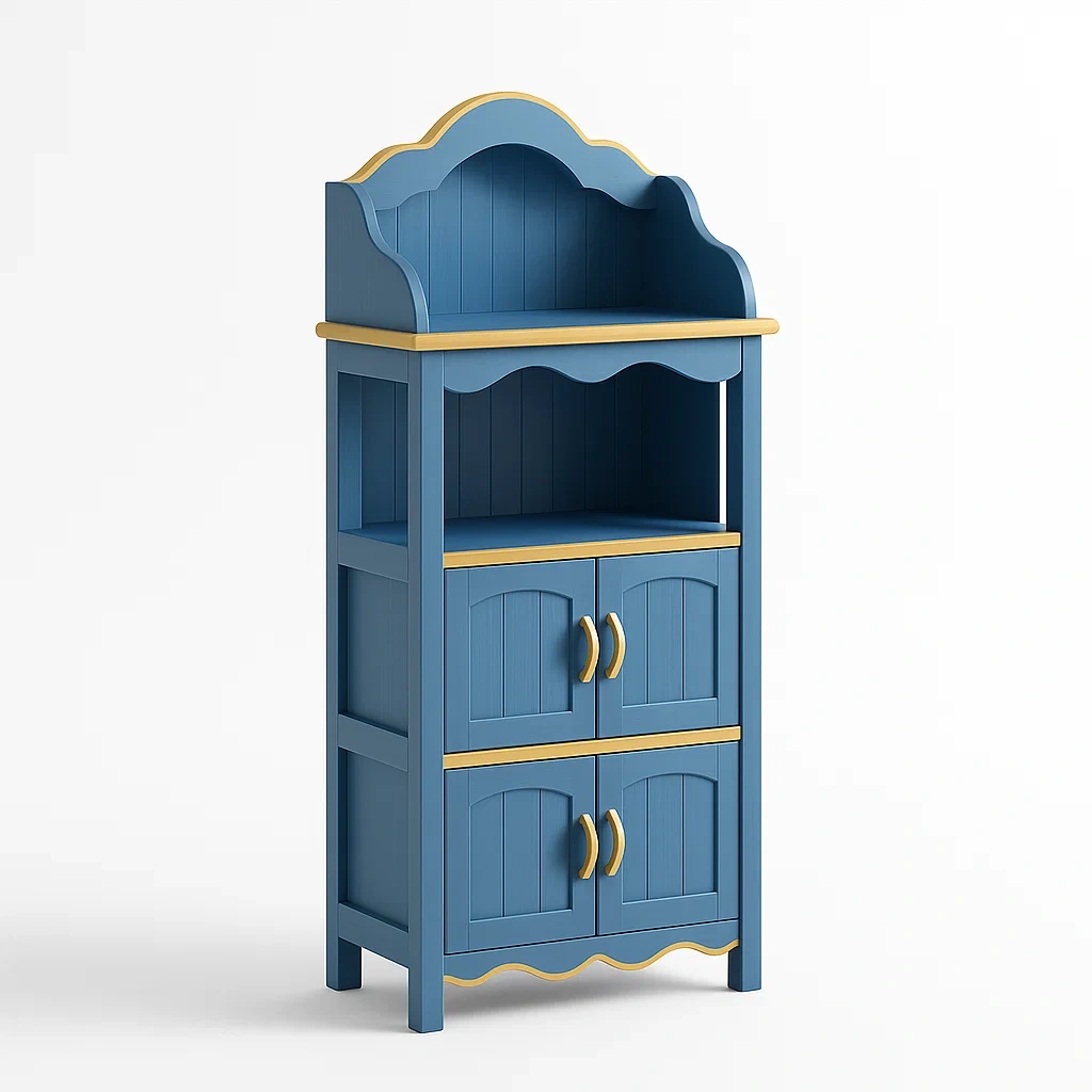 Armoires de rangement en bois avec doubles portes-LUXEGLOWZZ