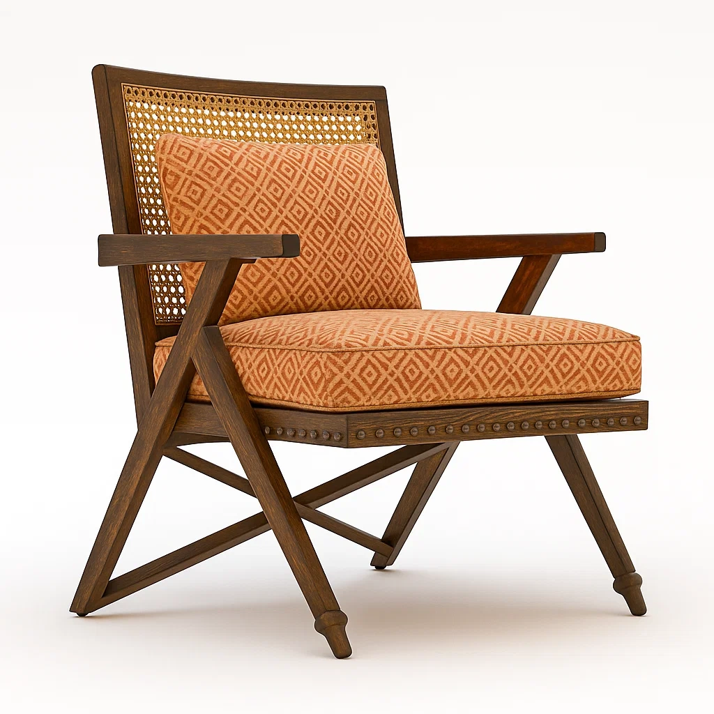 Fauteuils relax en bois avec assise et dossier en tissu-LUXEGLOWZZ