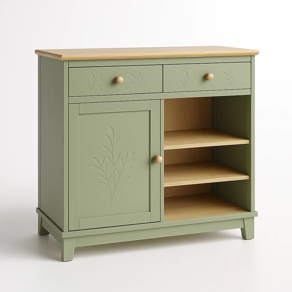 Armoires de rangement en bois de pin avec tiroirs et étagères-LUXEGLOWZZ