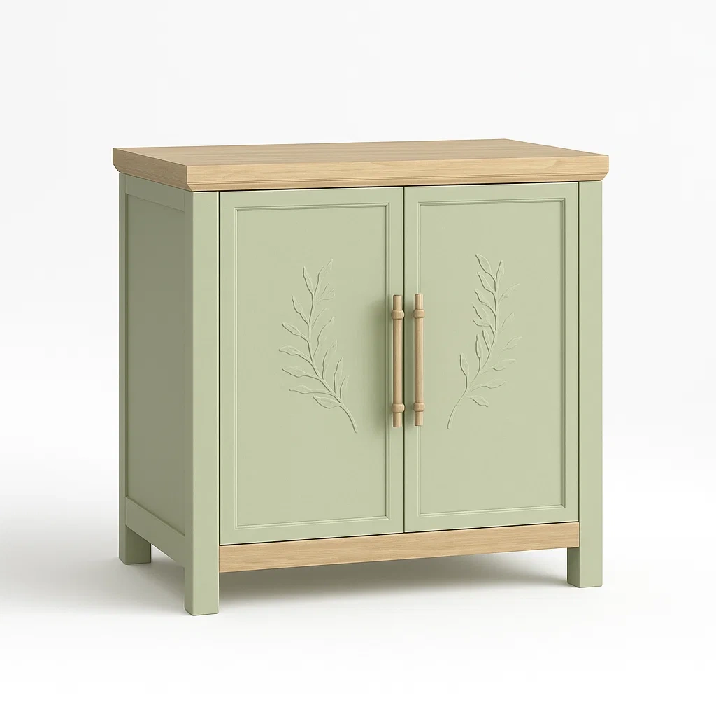 Armoires de rangement en bois avec motif floral-LUXEGLOWZZ