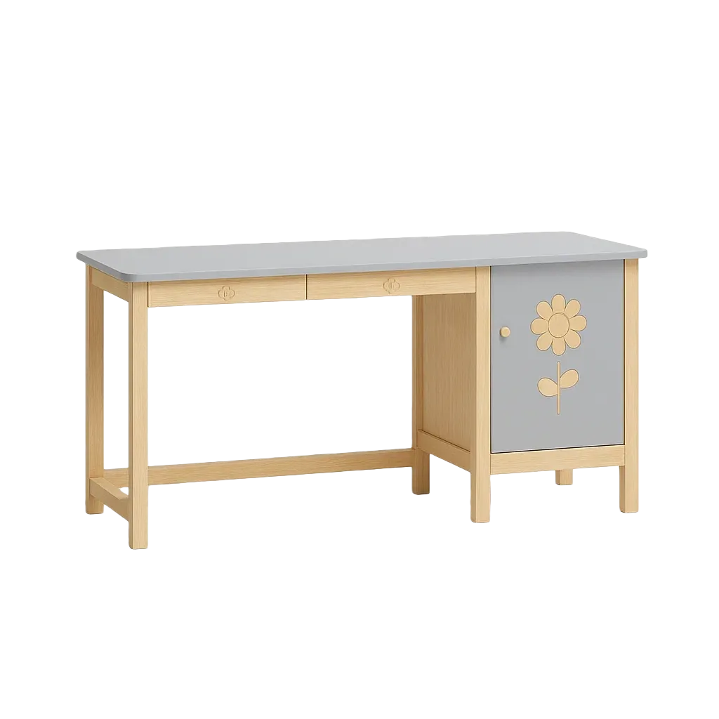 Bureaux en bois avec plateau en MDF et motif floral-LUXEGLOWZZ