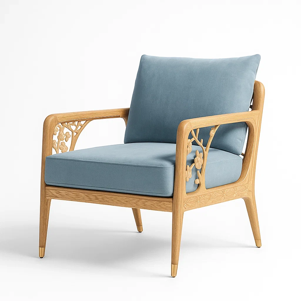 Fauteuils relax en bois et tissu-LUXEGLOWZZ