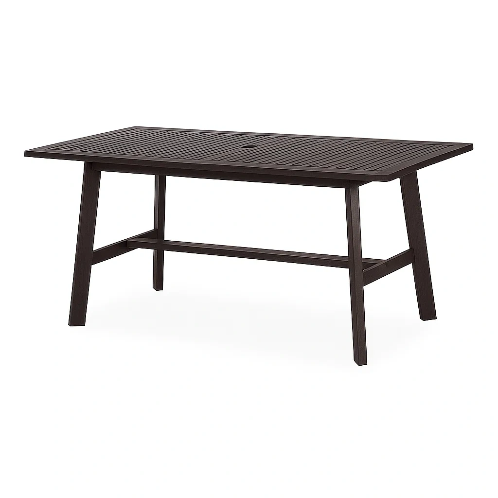 Table de jardin en bois composite brun 180x90x75 cm-LUXENOOKZ