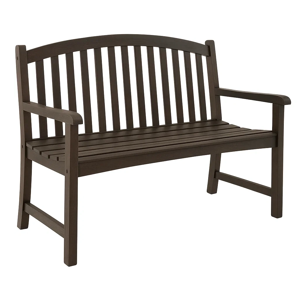 Banc en bois 3 places marron-LUXENOOKZ