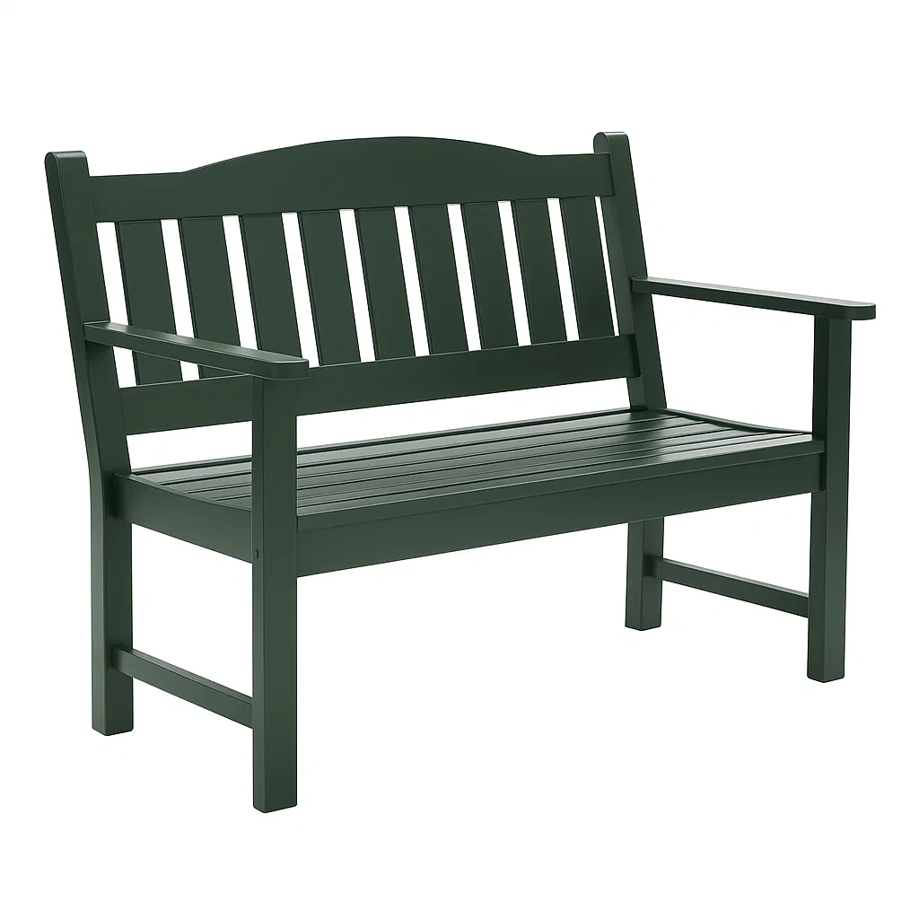 Banc de jardin en bois vert 120 cm-LUXENOOKZ