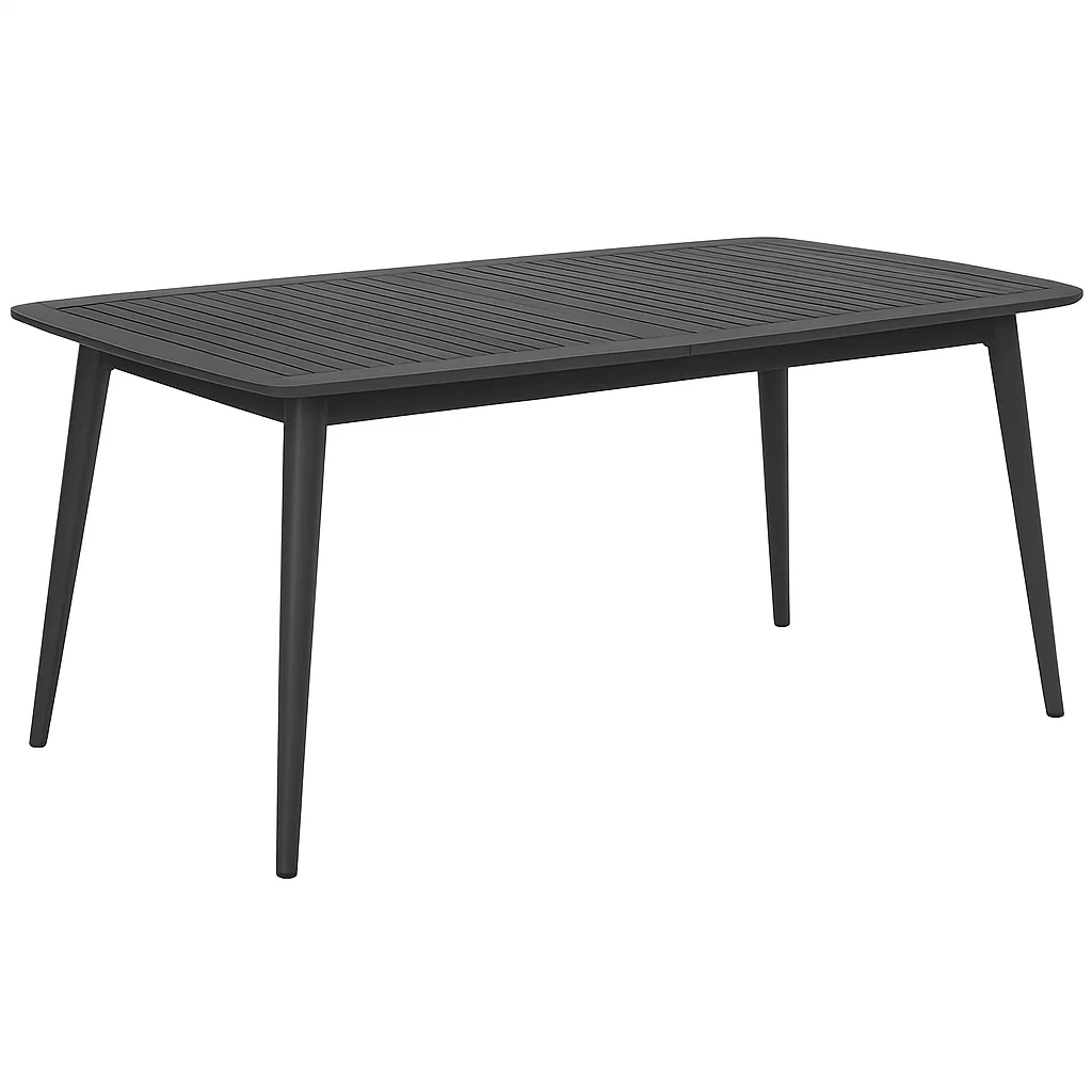 Table de jardin en aluminium noir 180x100x76 cm-LUXENOOKZ