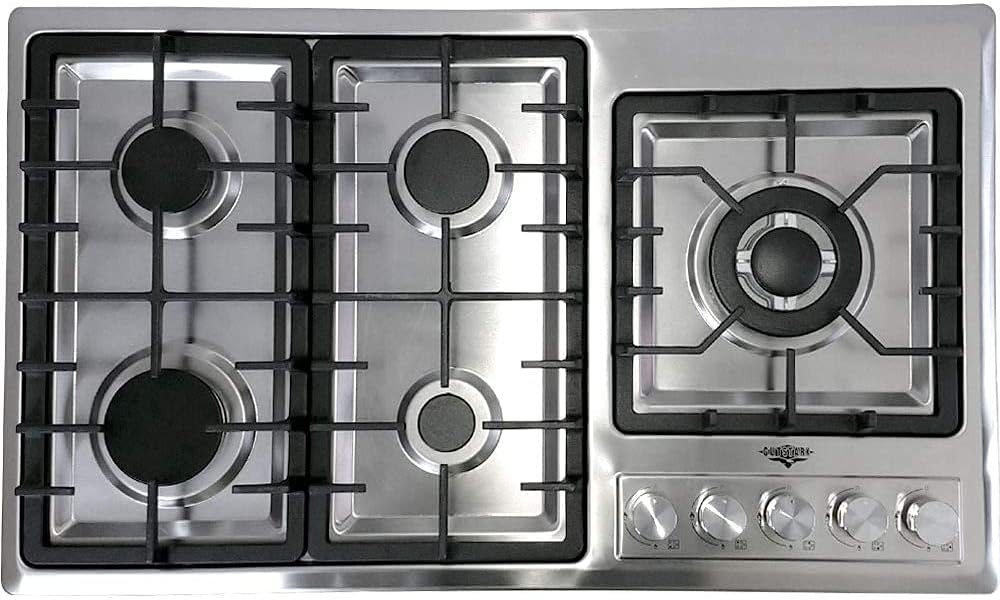 Gutstark Estufa Parrilla Acero Inoxidable A Gas 5 Quemadores Empotrable Hogar Cocina Gas Lp Gas Natural