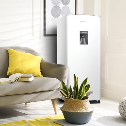 Hisense RR63D6WGX-Refrigerador Una Puerta, 6.3 pies cúbicos con Dispensador de Agua,Deshielo Semiautomático,Sello de Puerta Antibacteriano,52x54x128cm(AnchoxLargoxAlto),Gris