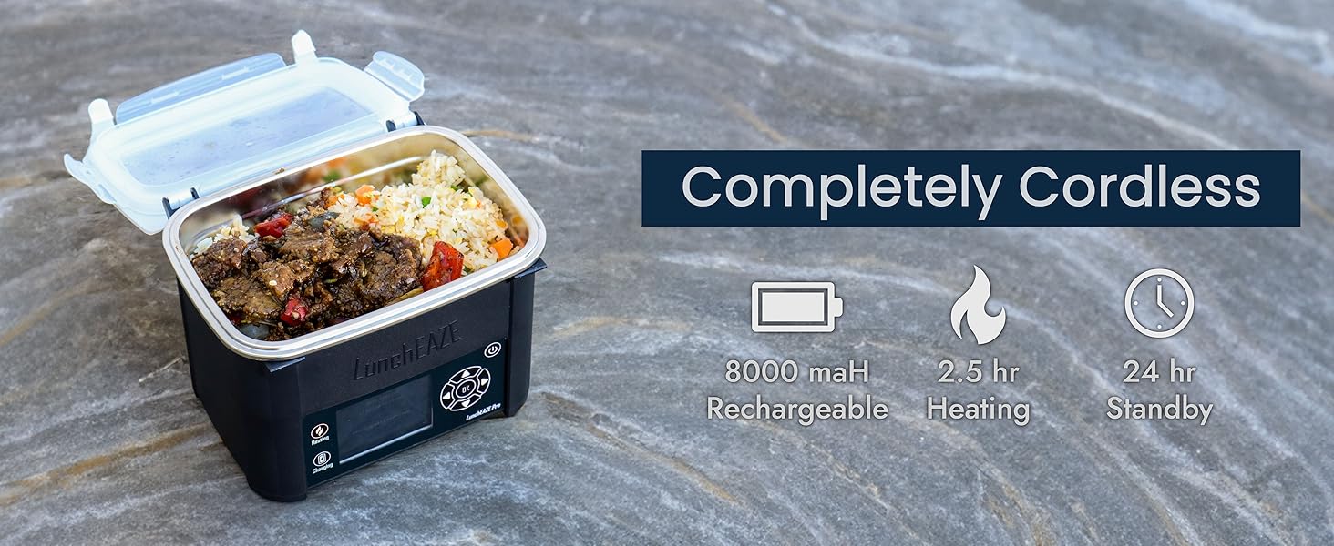 LunchEAZE Pro es completamente inalámbrico