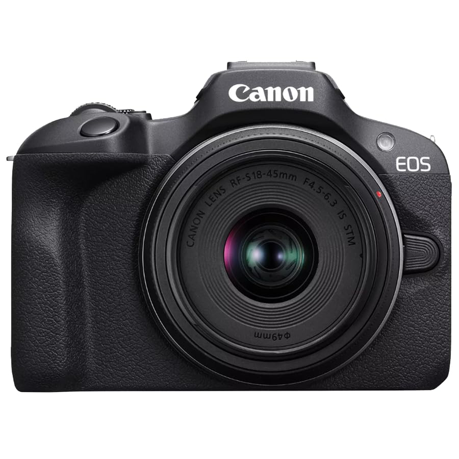 Canon EOS R100 - Kit de 2 lentes con doble zoom para cÃ¡mara RF-S de 18-45 mm + lentes RF de 75-300 mm 6052C111 paquete con kit de fotos Deco que incluye tarjeta de memoria Lexar Premium PRO Series