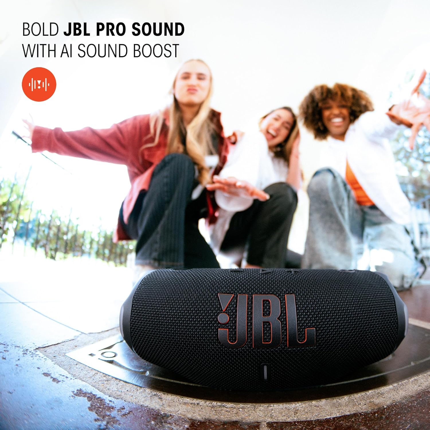 JBL Charge 6 Bocina Portátil Bluetooth, Batería Integrada, IP67 función de Carga USB - Blanco