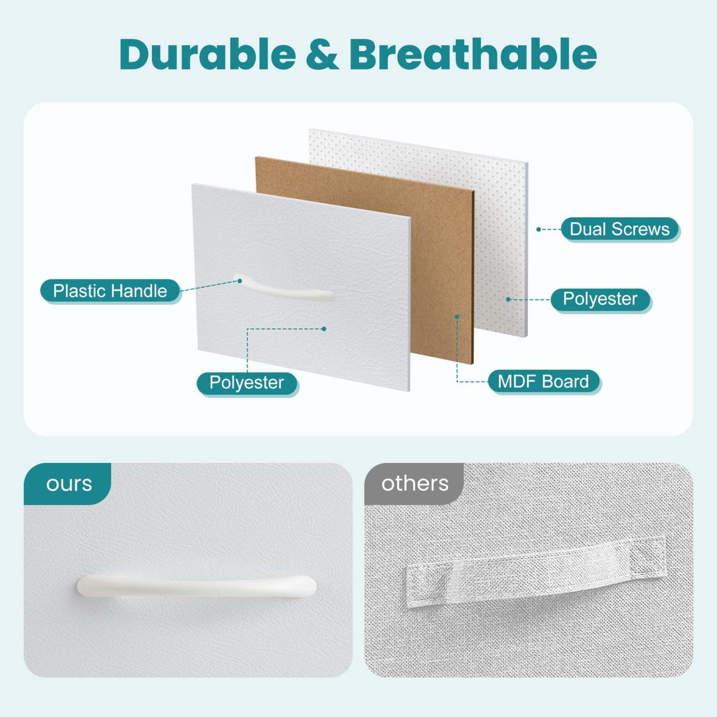 Yanming Cómoda de Tela con 9 cajones, Estructura de Acero y Tapa de Madera para Dormitorio, Armario, Entrada