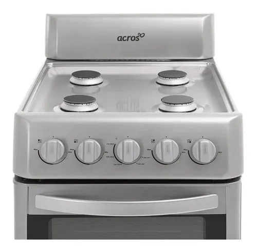 Estufa Manual Piso Practica Potente Funcional 4 Quemadores Gris
