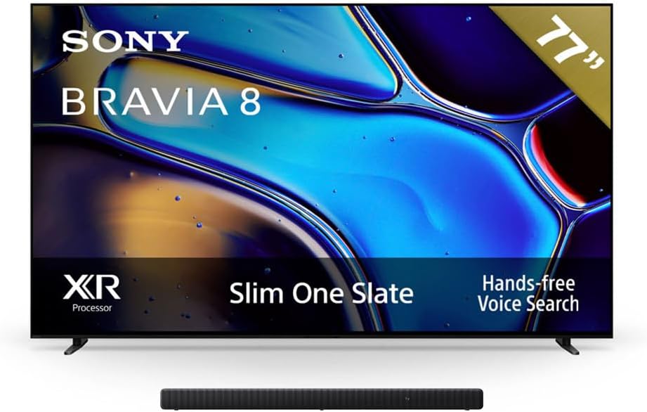Sony BRAVIA 8 Pantalla 77” OLED con Procesador XR 4K Ultra HD Google