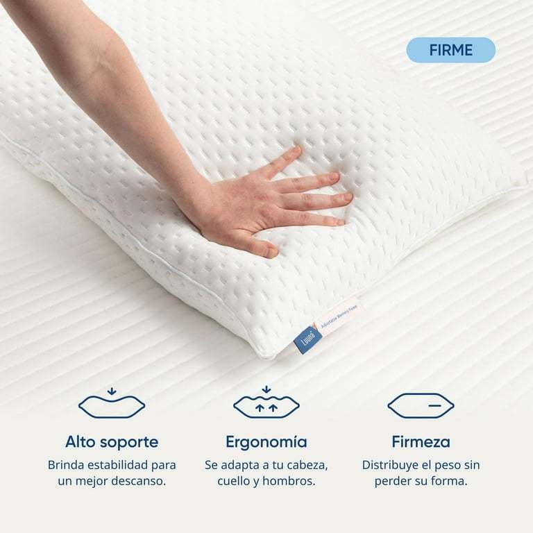 Colchón Luuna Original y 2 Almohadas Ajustables Luuna, Memory Foam, Colchón en Caja blanco Matrimonial