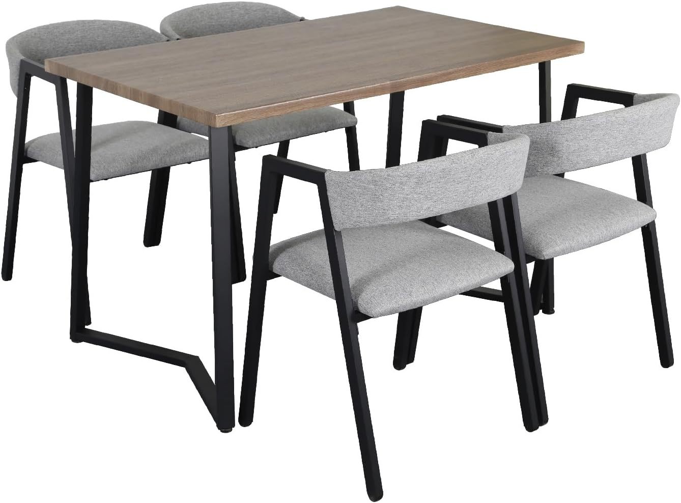 Kingshouse | Comedor 4 Sillas y Mesa – Juego de Comedor - Madera MDF E