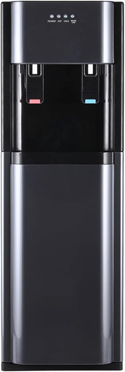 CHAGEE Despachador de Agua Garrafon Oculto 3 Ajustes de Temperatura Dispensador de Agua-Caliente Fría y Agua de la Habitación Dispensador de Agua de Acero Inoxidable para el Hogar (Blanco)